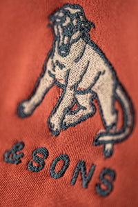 Editions Embroidery Rosso Back Yoke Sweatshirt Red