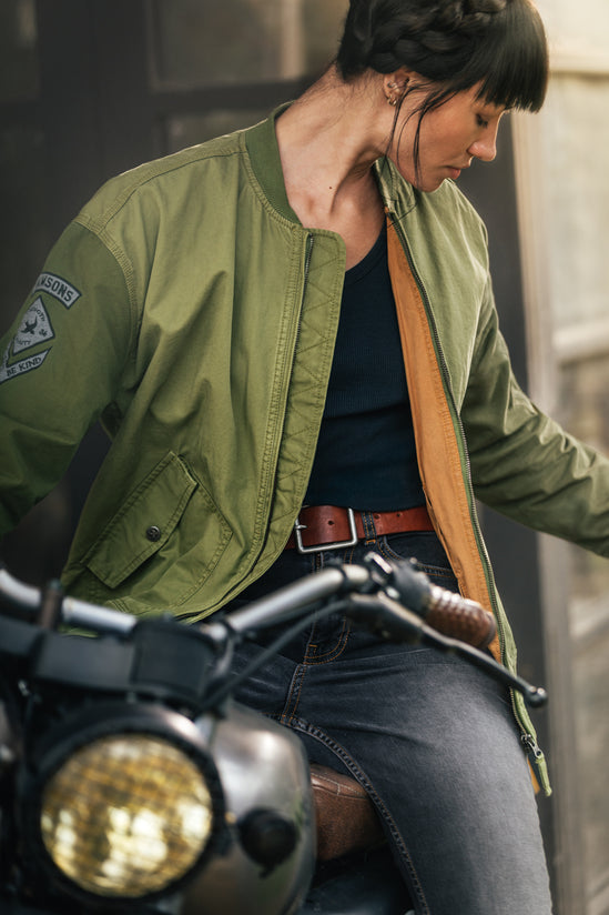 Damsons Cali Bomber Jacket Army Green