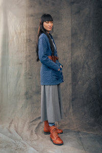 Damsons Hanten Quilted Jacket Indigo