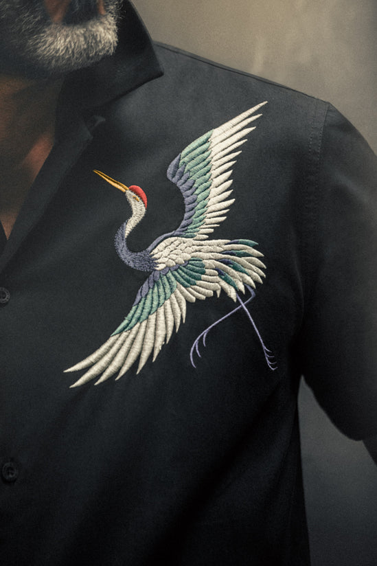 ROGUE Crane Shirt Black