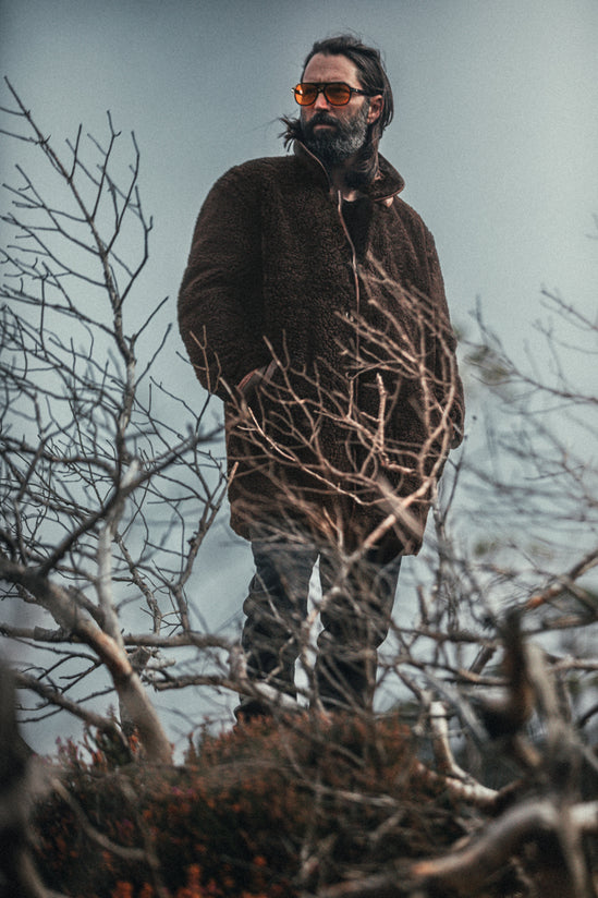 ROGUE by &SONS Jeremiah Reversible Shearling Coat Brown