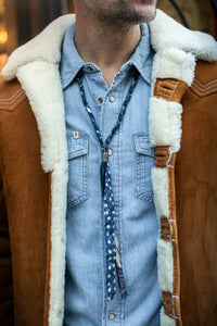 &SONS Buta Braided Bandana Blue