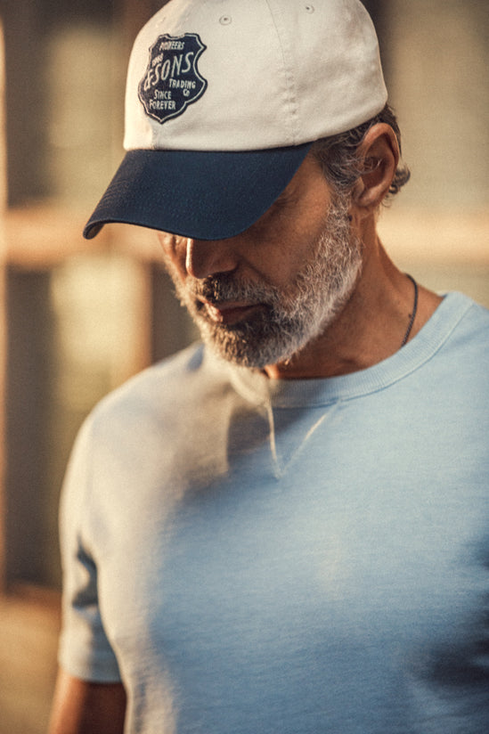 Davis Contrast Peak Cap Antique White