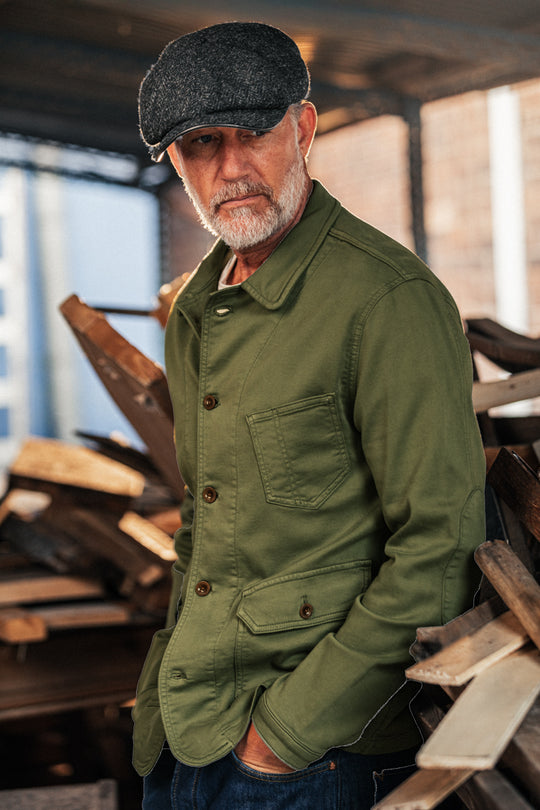 Thompson Baker Boy Hat- Black Herringbone