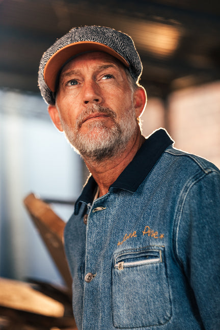 Thompson Baker Boy Hat- Grey Herringbone
