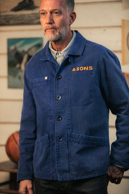 Editions Embroidery Hirst Chore Jacket Navy