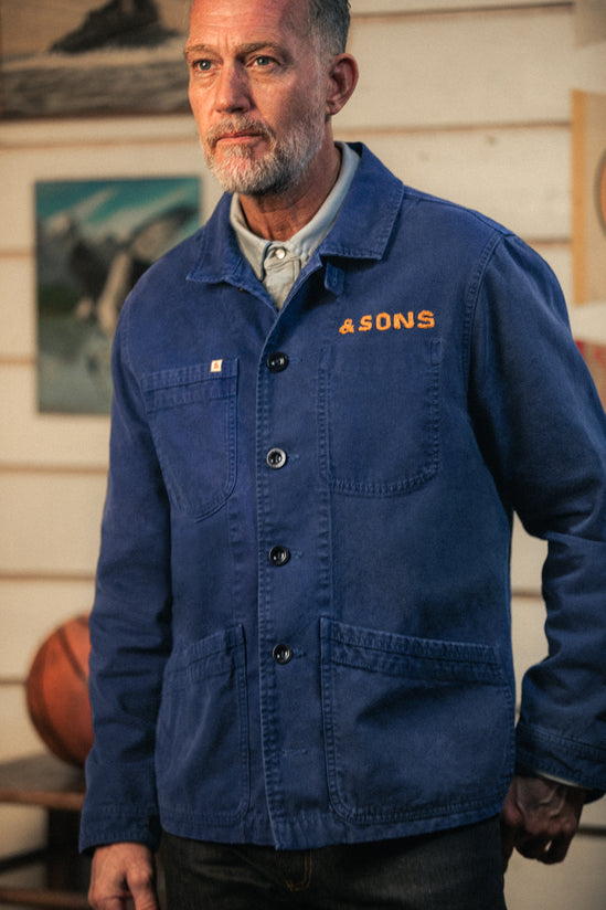 Editions Embroidery Hirst Chore Jacket Navy