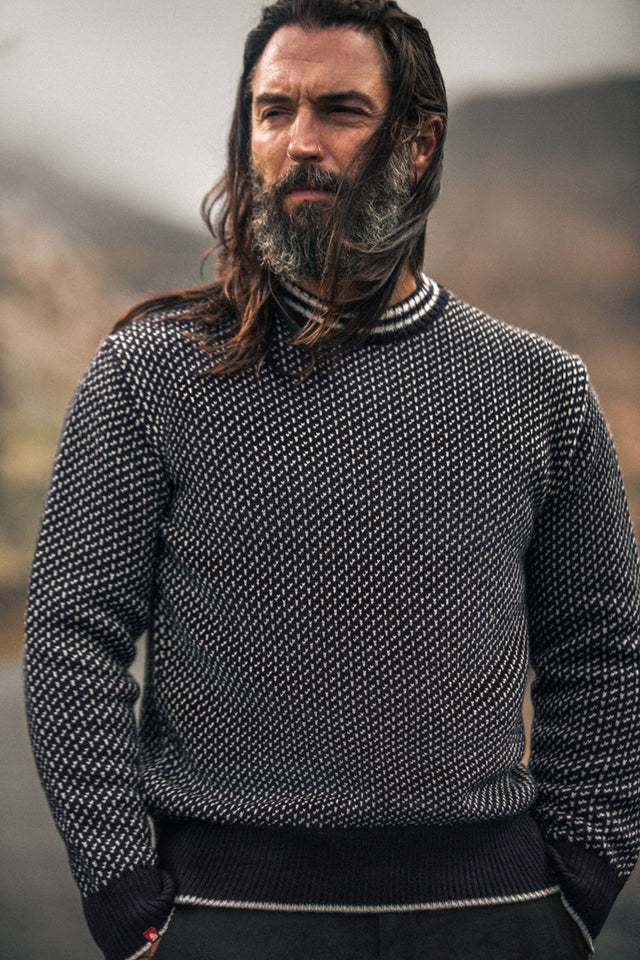 Bergen Nordic Knit Navy-Cream