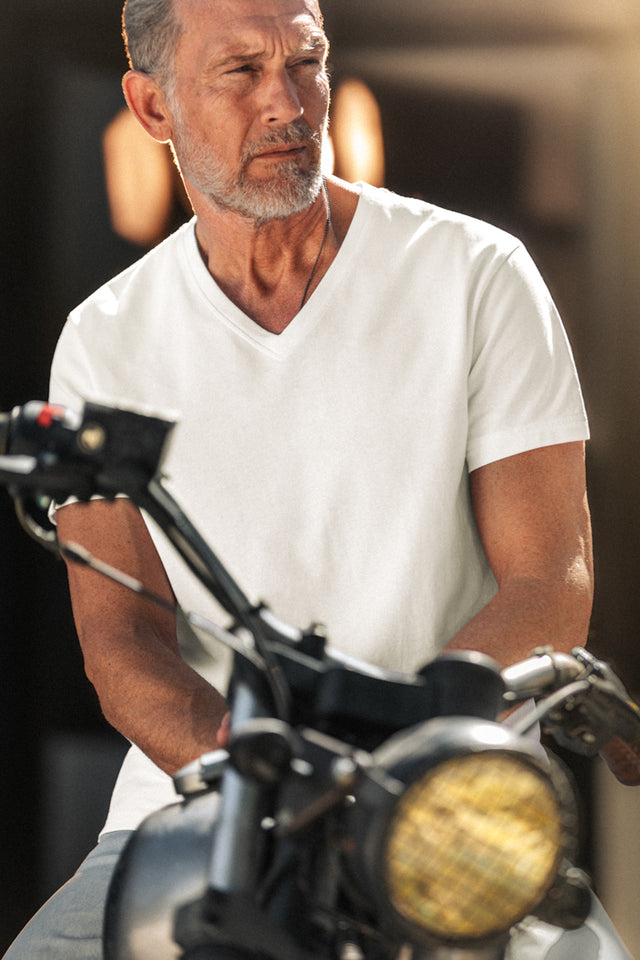 McQueen Frank V-Neck T-Shirt White