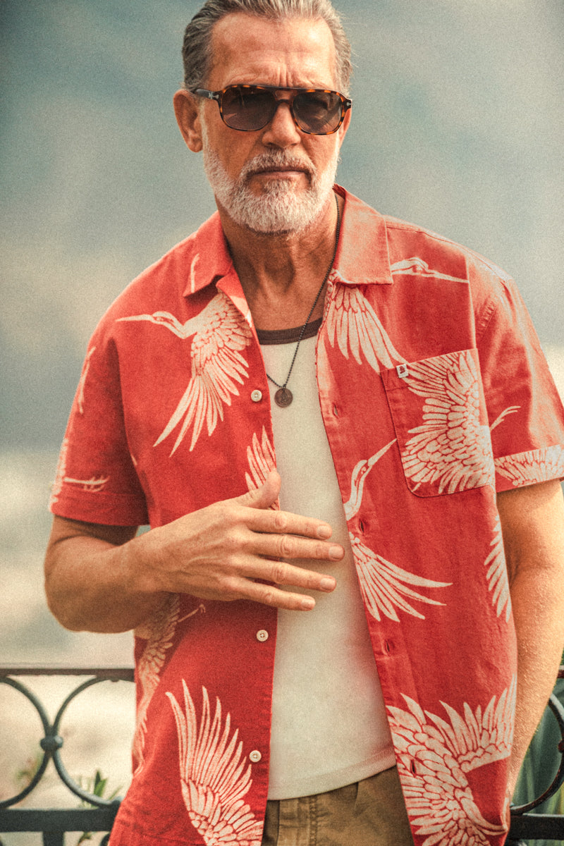 Flight Print Shirt Red