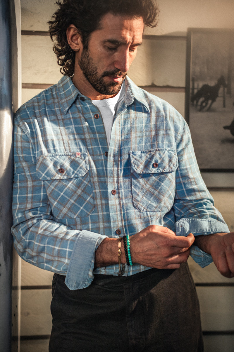 McQueen Stockman Shirt Blue Check