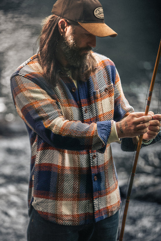 Tucker Shirt Blue/Orange Check