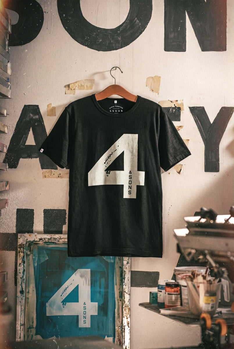 Number 4 Boxer T-Shirt Black