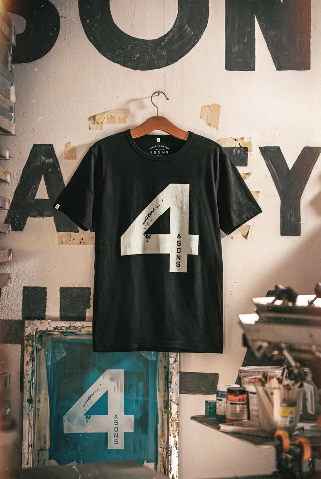 Number 4 Boxer T-Shirt Black