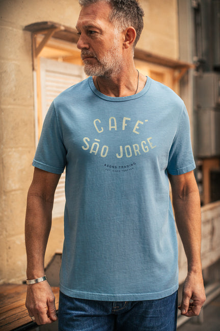 CAFE Boxer T-Shirt Blue