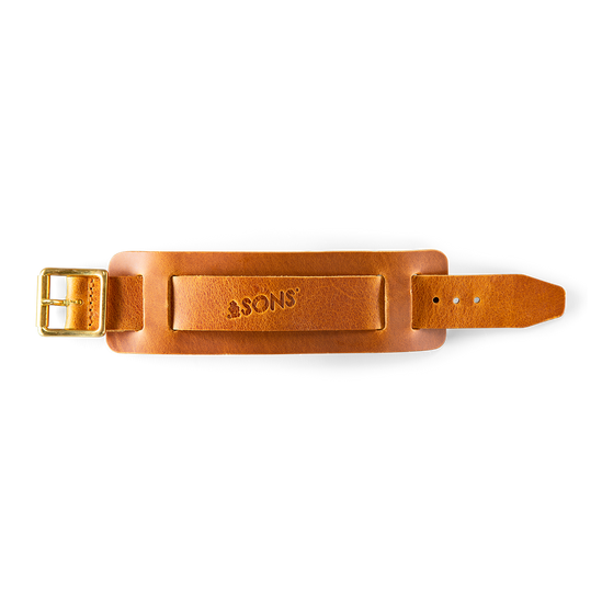 Leather Watch / Wrist Cuff Tan