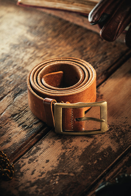 &SONS Tan Leather Belt