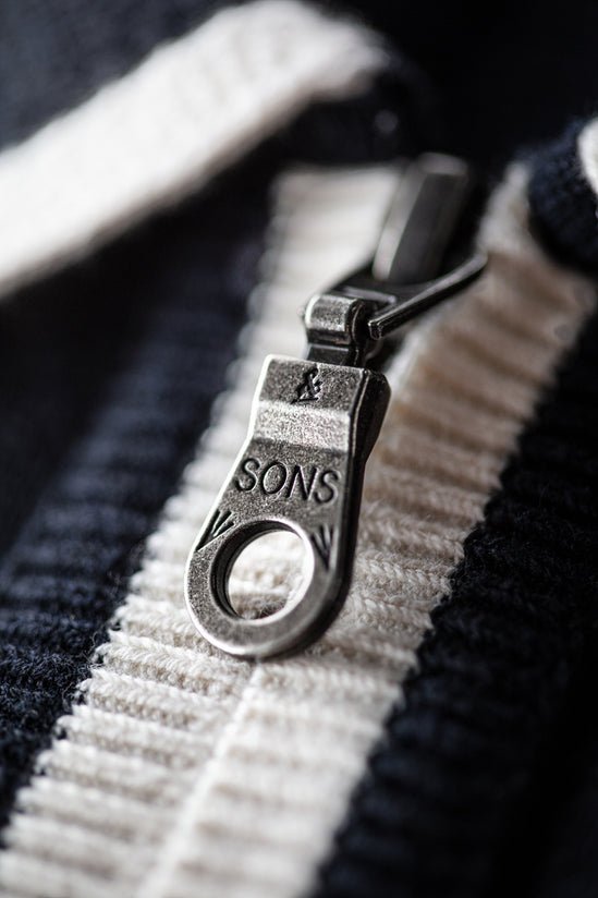 Brunswick Zip-Through Cardigan Navy