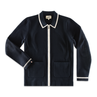 Brunswick Zip-Through Cardigan Navy