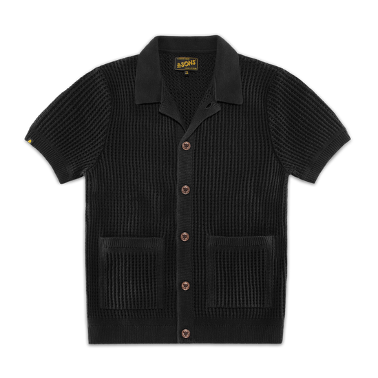 Santo Crochet Shirt Black