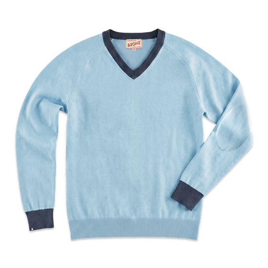 Bay V-Neck Jumper Blue