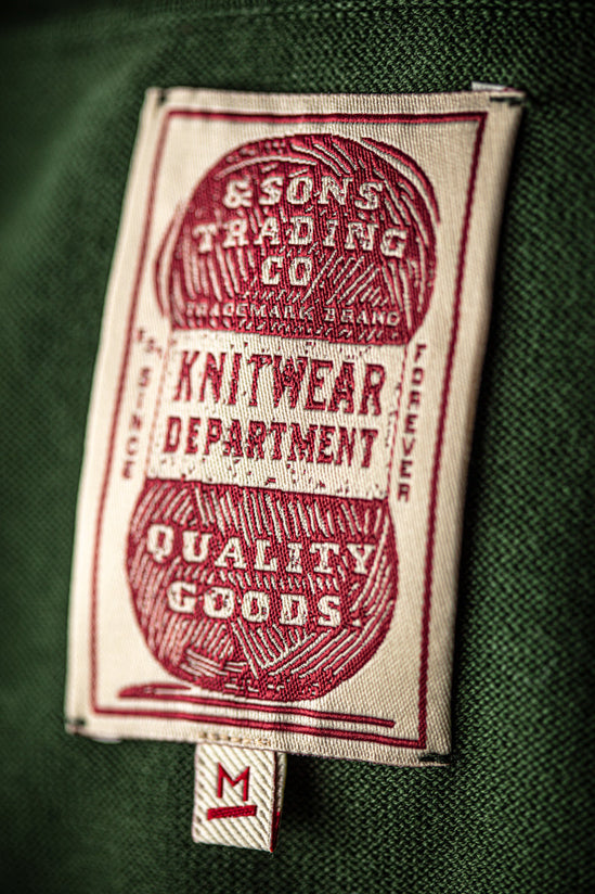 Cedar Knitted Polo Green