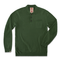 Cedar Knitted Polo Green