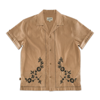 Luca Embroidered Shirt Tan