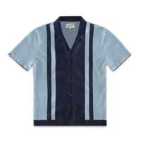 Milano Knitted Polo Shirt Blue