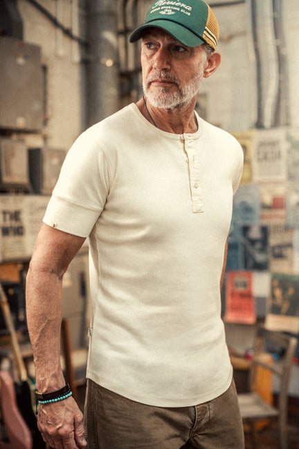 The New Elder Henley Short Sleeve Shirt Raw