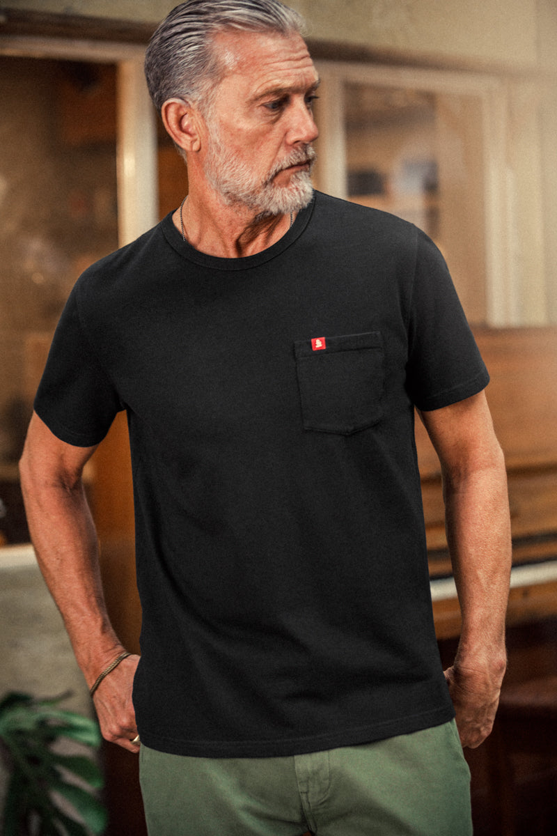 &SONS Boxer Pocket T-Shirt Black