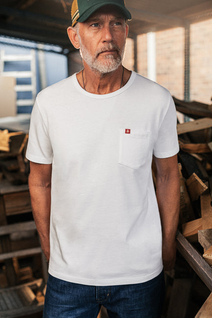 Boxer Pocket T-Shirt White