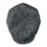 SALVAGE STOCK Thompson Baker Boy Hat- Grey Herringbone