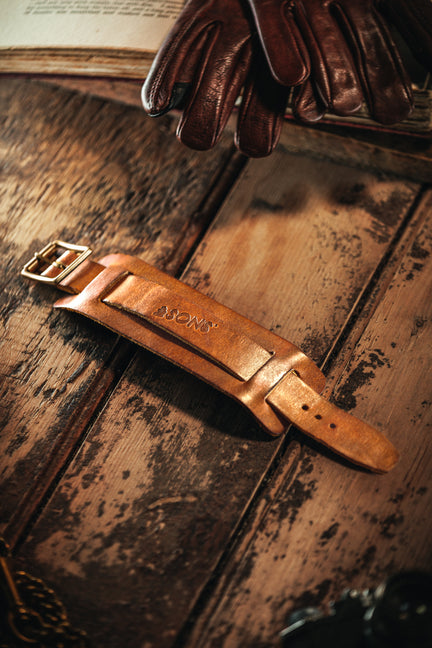 Leather Watch / Wrist Cuff Tan
