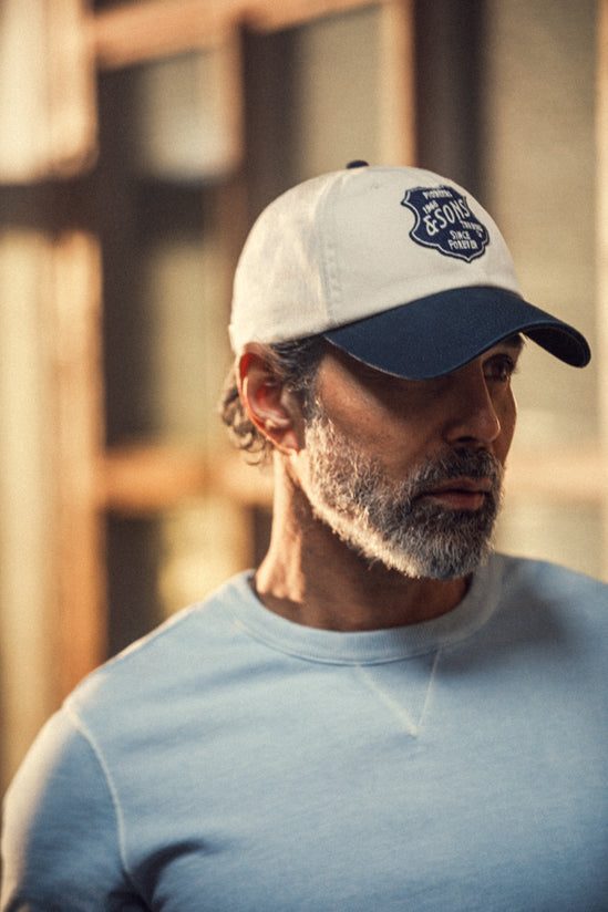 Davis Contrast Peak Cap Antique White