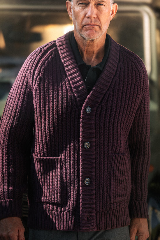 McQueen Max Knitted Cardigan Maroon