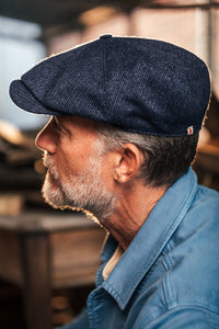 The London Baker Boy Hat- Blue Indigo