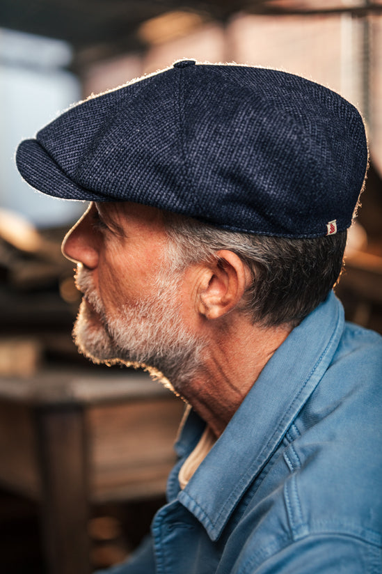 The London Baker Boy Hat- Blue Indigo