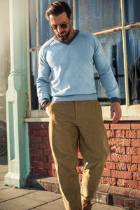 Bay V-Neck Jumper Blue