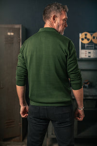 Cedar Knitted Polo Green