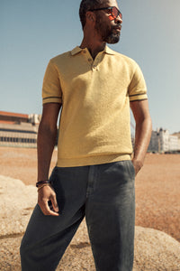 Dempsey Knitted Polo Tan