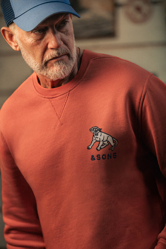 Editions Embroidery Rosso Back Yoke Sweatshirt Red