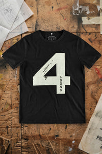 Number 4 Boxer T-Shirt Black