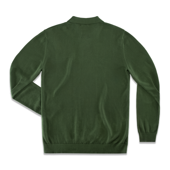 Cedar Knitted Polo Green