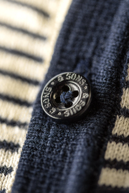 Oban Stripe Polo Navy / Raw