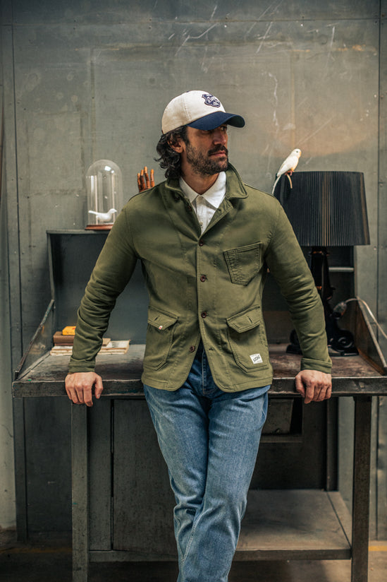 Davis Contrast Peak Cap Antique White