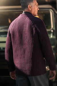 McQueen Max Knitted Cardigan Maroon