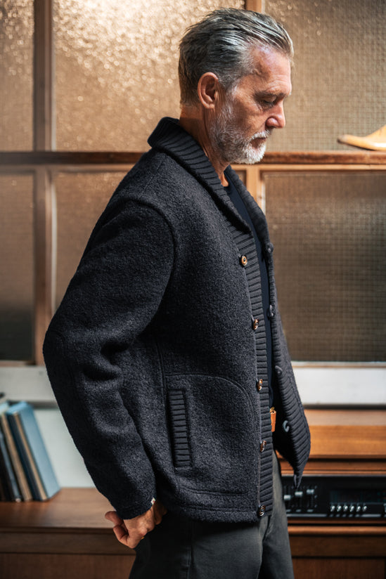 Torridon Shawl Collar Cardigan Navy