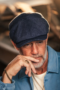 The London Baker Boy Hat- Blue Indigo