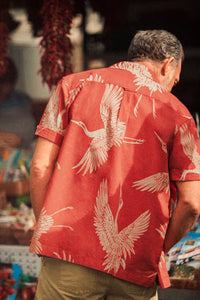 Flight Print Shirt Red